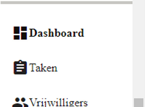 Een gedeelte van het toernooi menu